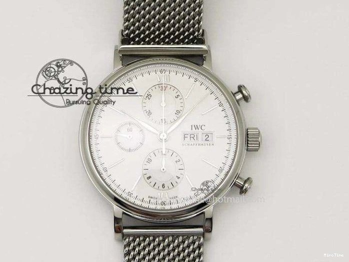 MIROTIME 0814 OnTrend Portofino RG MKF 1:1 V2 Best Edition Diamond Bezel Silver Dial On Brown Leather Strap A 7343